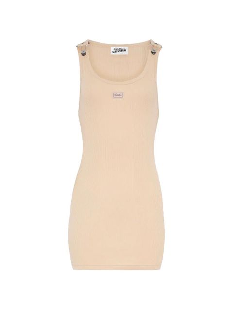 Jean Paul Gaultier ribbed mini dress - Neutrals - zdjęcie produktu nr 1
