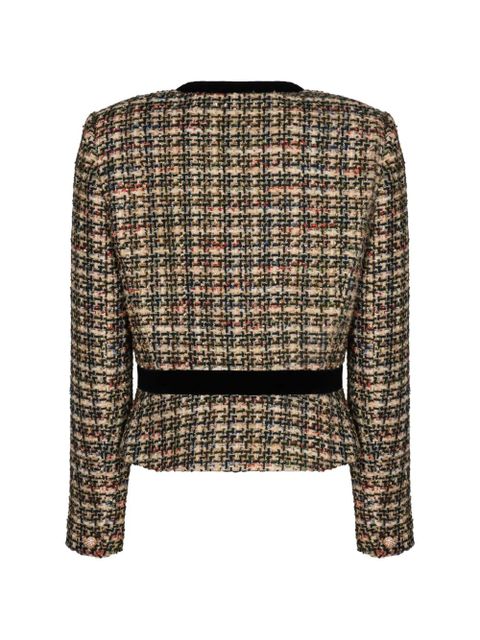 Valentino Garavani bow-belt tweed jacket - Neutrals