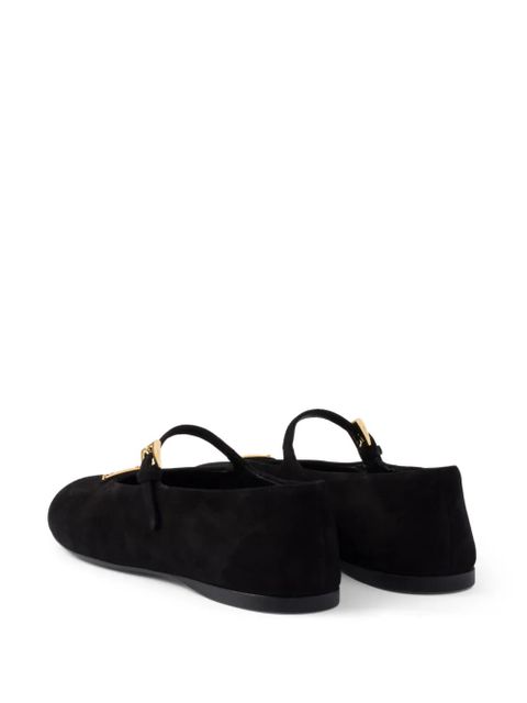 Prada suede ballerina shoes - Black