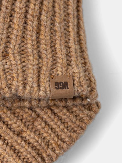 UGG rękawiczki z domieszką wełny CHUNKY damskie kolor brązowy 101022 - zdjęcie produktu nr 2