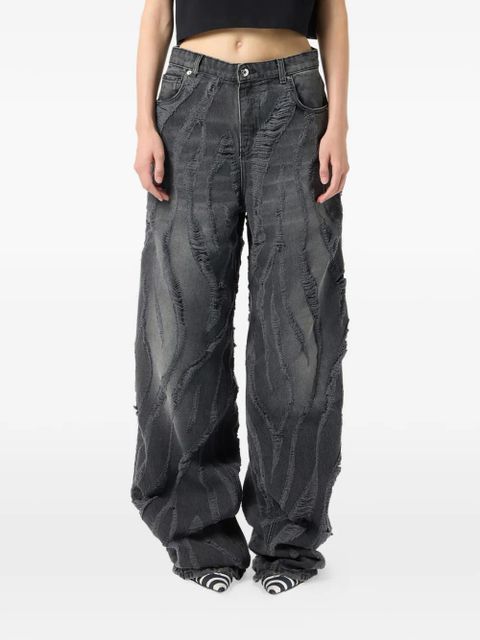 Blumarine distressed baggy jeans - Black