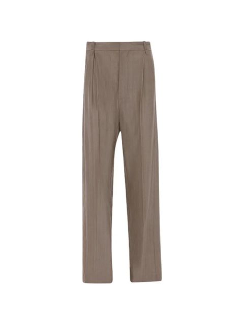 Victoria Beckham pinstripe pleated trousers - Neutrals - zdjęcie produktu nr 1