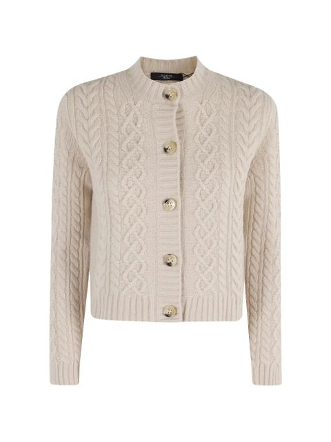 Weekend Max Mara cable-knit buttoned cardigan - Neutrals - zdjęcie produktu nr 1