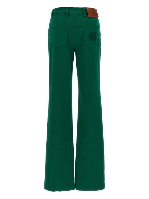 ETRO embroidered-logo back-patch trousers - Green - zdjęcie produktu nr 2