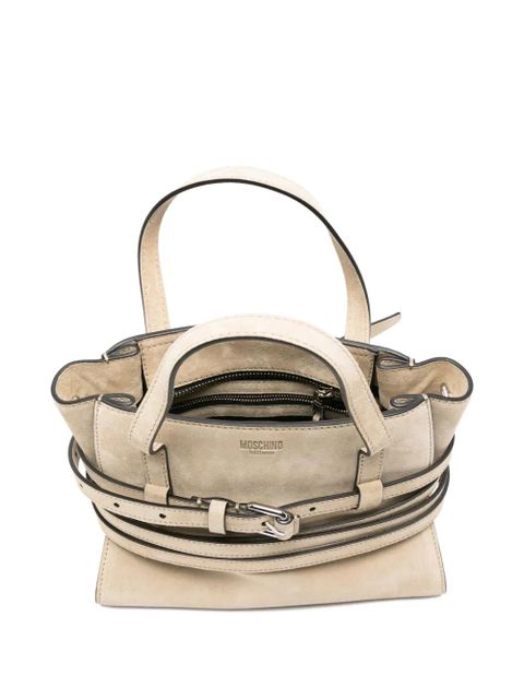 Moschino Tie Me belted tote bag - Neutrals