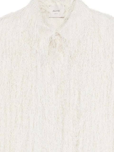 Alysi fringed cropped shirt - Neutrals