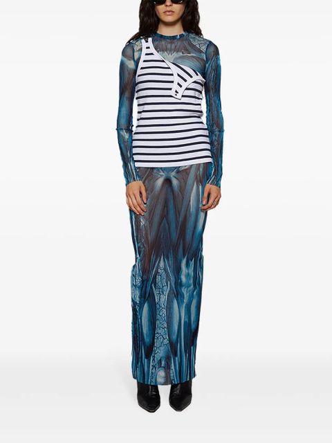 Jean Paul Gaultier Écorché-print dress - Blue - zdjęcie produktu nr 2