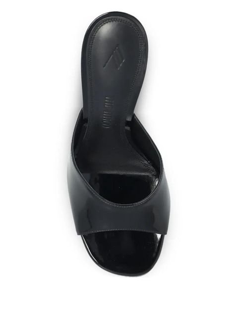 The Attico 100mm peep-toe stiletto sandals - Black