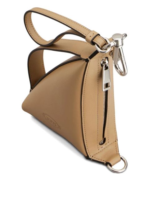 Tod's triangular leather wallet - Neutrals