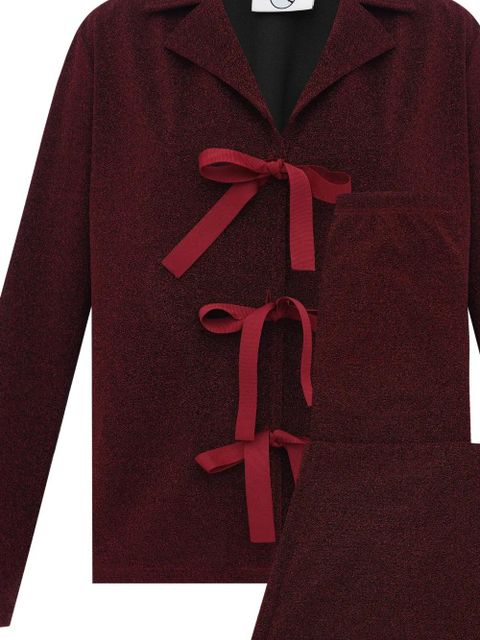 Sleeper Stardust bows lounge suit - Red - zdjęcie produktu nr 2