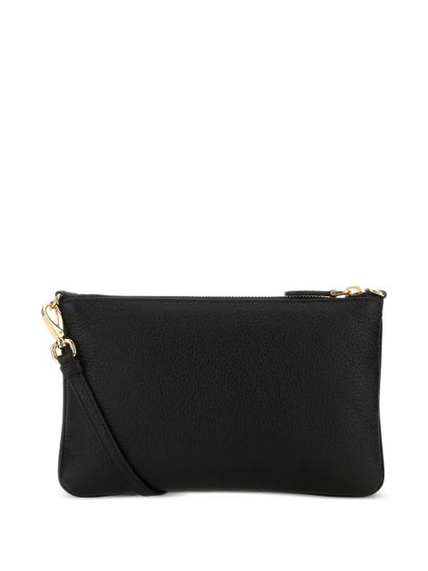 Prada leather logo-detailcrossbody bag - Black