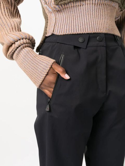 Moncler Grenoble adjustable-waist straight-leg trousers - Black