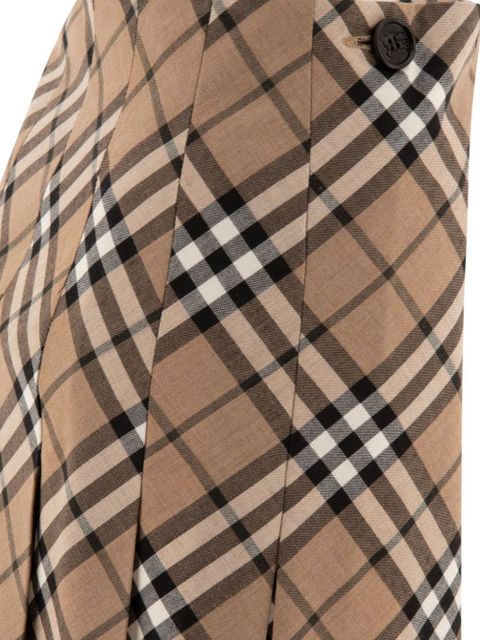 Burberry check pattern mini skirt - Brown