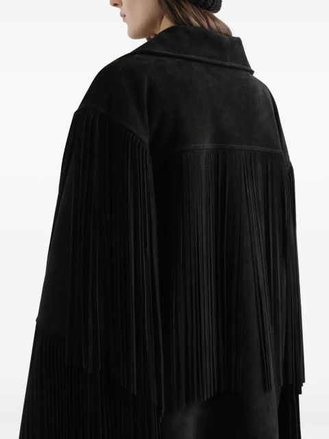 Dolce & Gabbana pleated fringe coat - Black