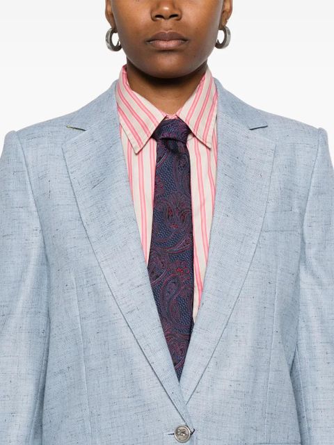 ETRO speckled blazer - Blue