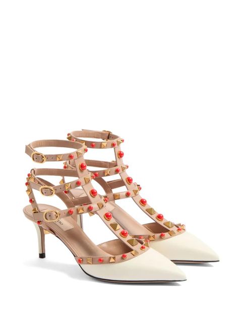 Valentino Garavani 65mm Rockstud embellished pumps - White