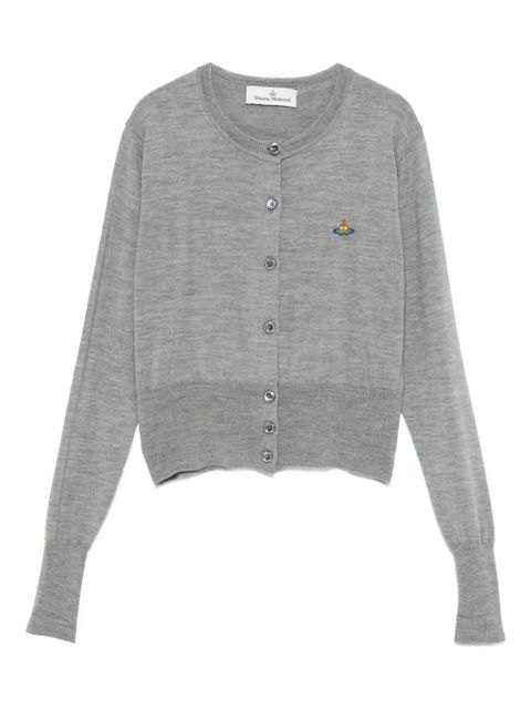 Vivienne Westwood Bea logo-embroidery cardigan - Grey - zdjęcie produktu nr 1