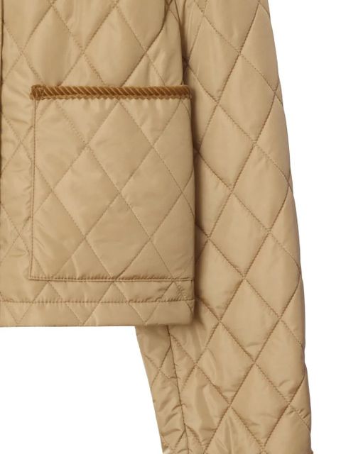 Burberry cropped quilted jacket - Neutrals - zdjęcie produktu nr 2