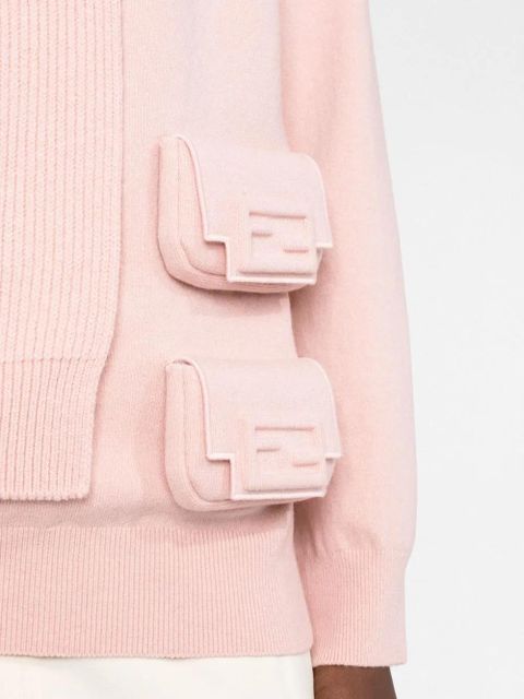 FENDI layered utility pocket jumper - Pink