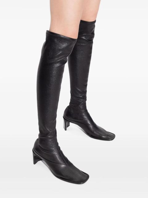 Jil Sander 70mm knee-high square-toe boots - Black