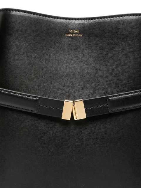 TOTEME belted leather bucket bag - Black