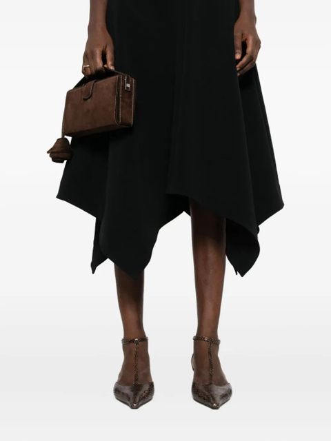 Nanushka button-front asymmetrical dress - Black