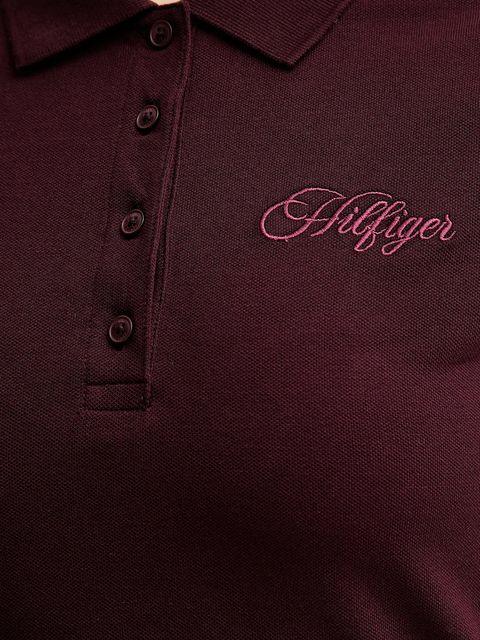Tommy Hilfiger polo damski kolor bordowy WW0WW47312