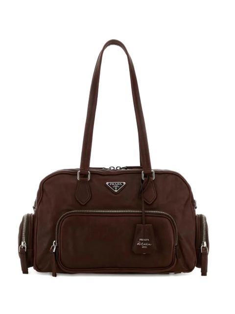 Prada zip leather shoulder bag - Brown - zdjęcie produktu nr 1