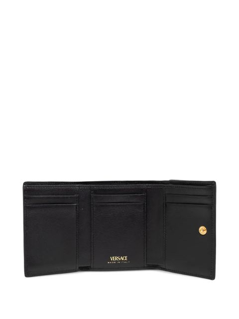 Versace logo-lettering wallet - Black