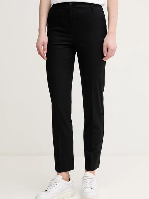 United Colors of Benetton spodnie damskie kolor czarny fason cygaretki high waist 40FADF08U - zdjęcie produktu nr 1