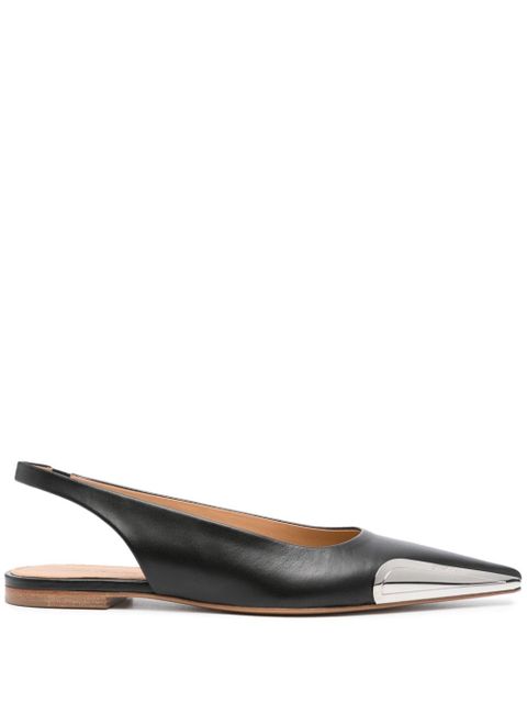 Off-White Allenframe leather ballerina shoes - Black - zdjęcie produktu nr 1