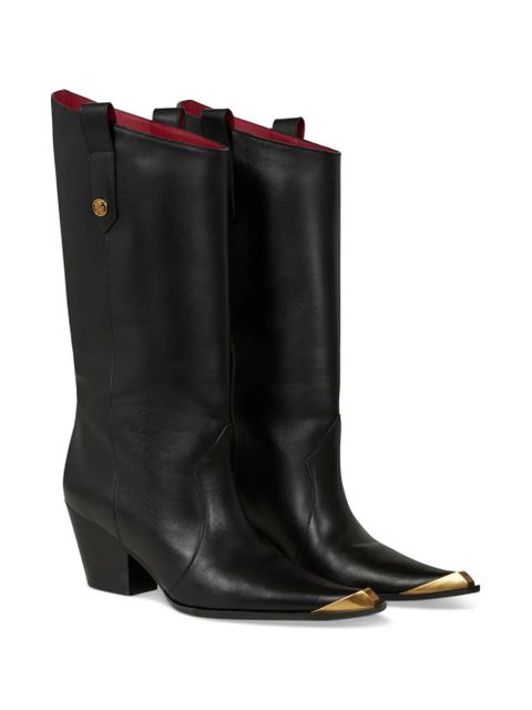 ETRO pointed-toe leather boots - Black - zdjęcie produktu nr 2