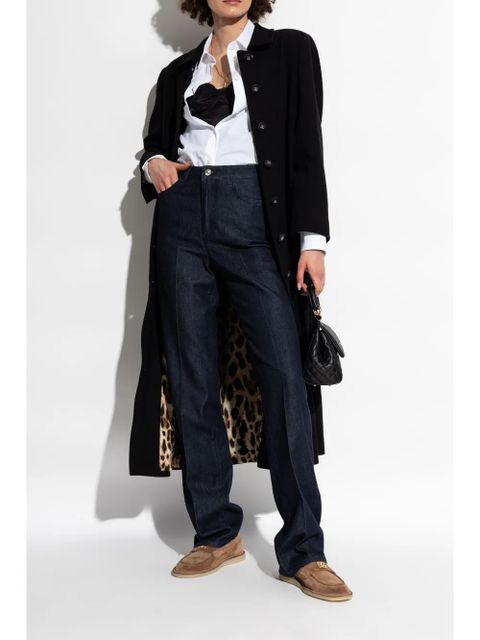 Dolce & Gabbana logo-lettering loafers - Brown