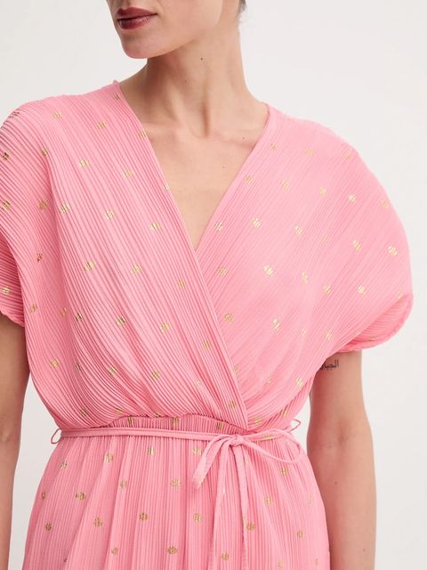 Never Fully Dressed sukienka kolor różowy maxi prosta NFDDR2845