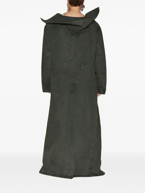 The Attico large-collar button-fastening coat - Green