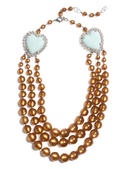 Valentino Garavani Coeur Hyperbole heart-motif necklace - Silver - zdjęcie produktu nr 1