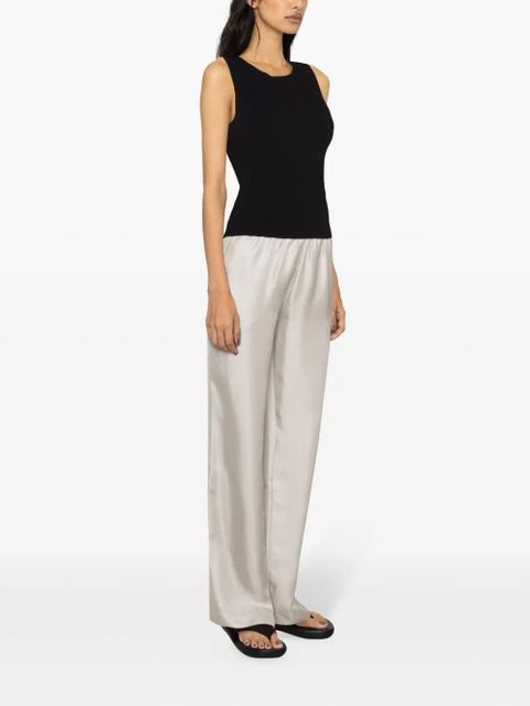 LouLou de Saison Alera wide-leg silk trousers - Grey