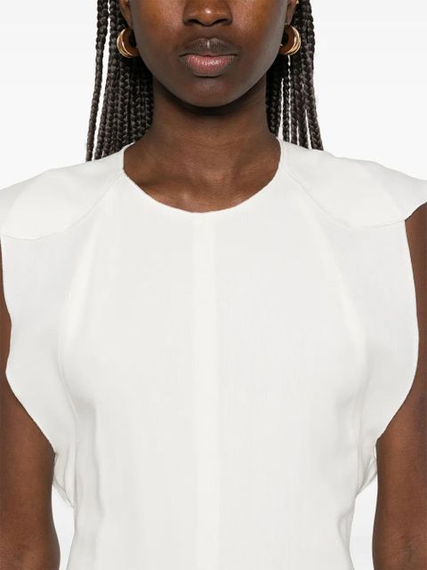 Victoria Beckham crepe maxi dress - Neutrals