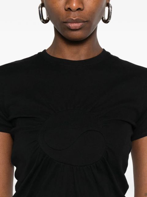 Coperni gathered-detail T-shirt - Black