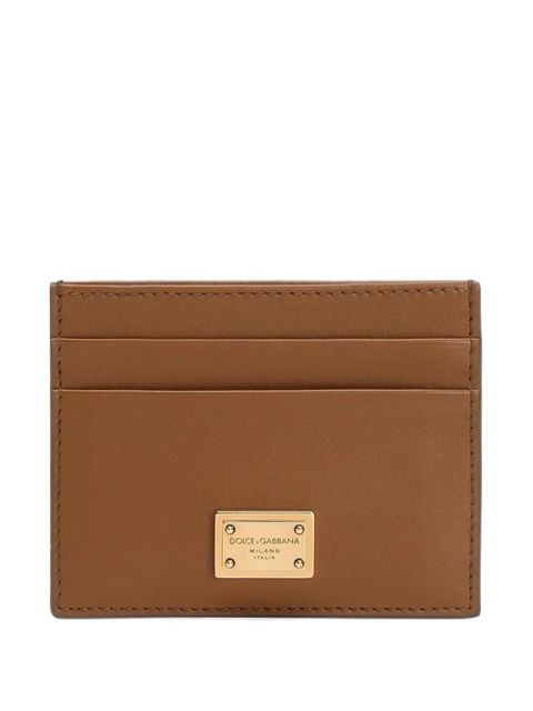 Dolce & Gabbana logo-plaque cardholder - Brown - zdjęcie produktu nr 1