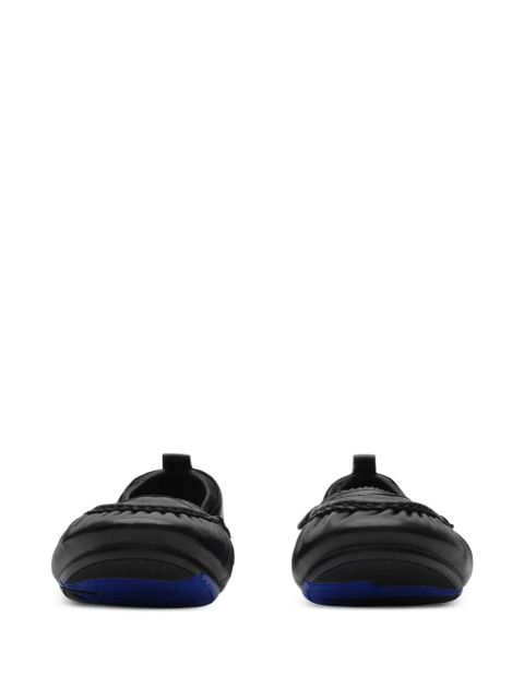 Burberry leather fawn loafers - Black