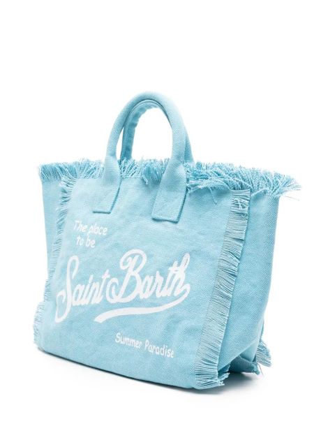 MC2 Saint Barth Colette fringe-trim tote bag - Blue