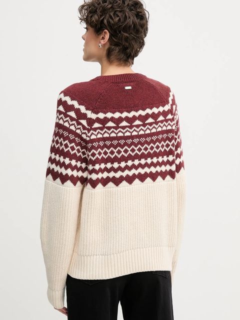 Barbour sweter z dodatkiem wełny MABEL damski kolor czerwony LKN1684