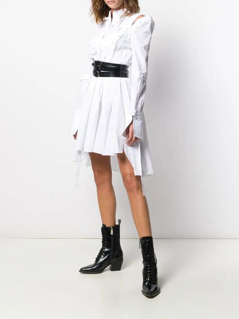 Alexander McQueen pleated shirt dress - White - zdjęcie produktu nr 2