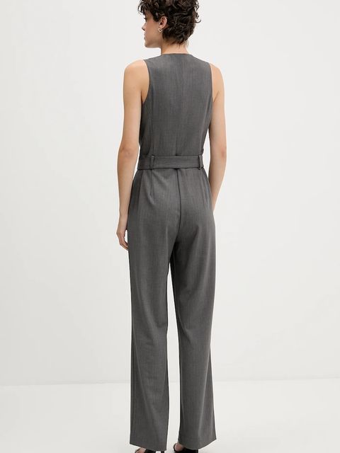 Sisley kombinezon kolor szary z dekoltem w szpic 41NDLT00P