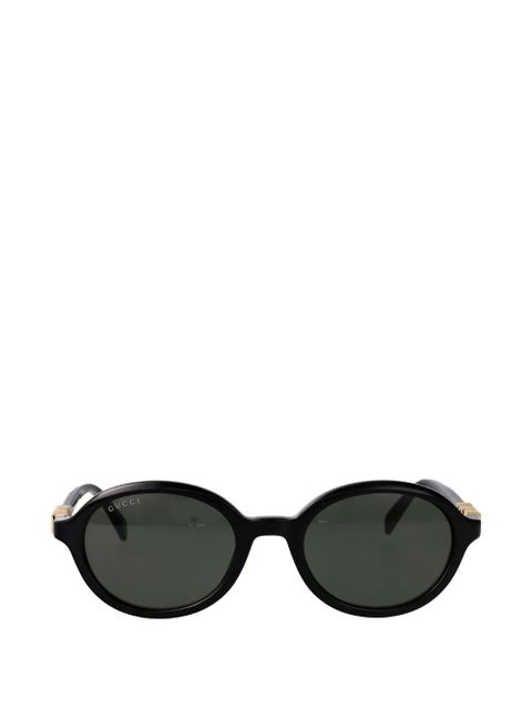 Gucci Eyewear oval logo sunglasses - Black - zdjęcie produktu nr 1