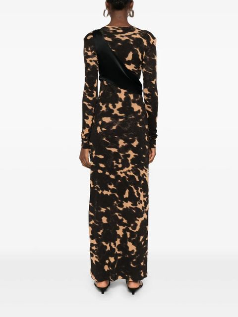 Nanushka long-sleeved tie-waist maxi dress - Brown