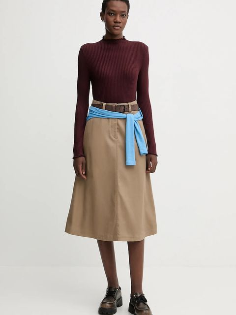 Marc O'Polo longsleeve kolor bordowy z półgolfem 5000007536 - zdjęcie produktu nr 2