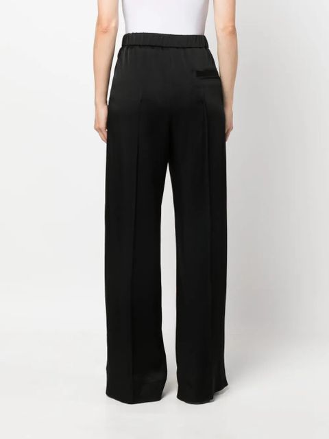 Jil Sander satin-finish wide-leg trousers - Black
