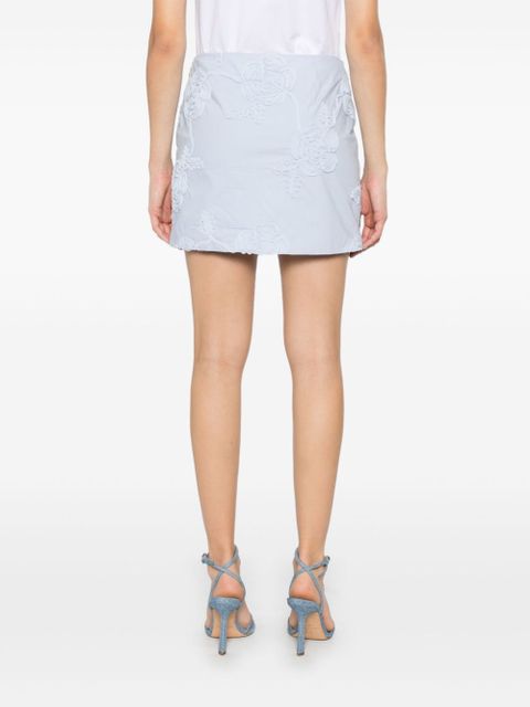 ROTATE BIRGER CHRISTENSEN cotton mini skirt - Blue